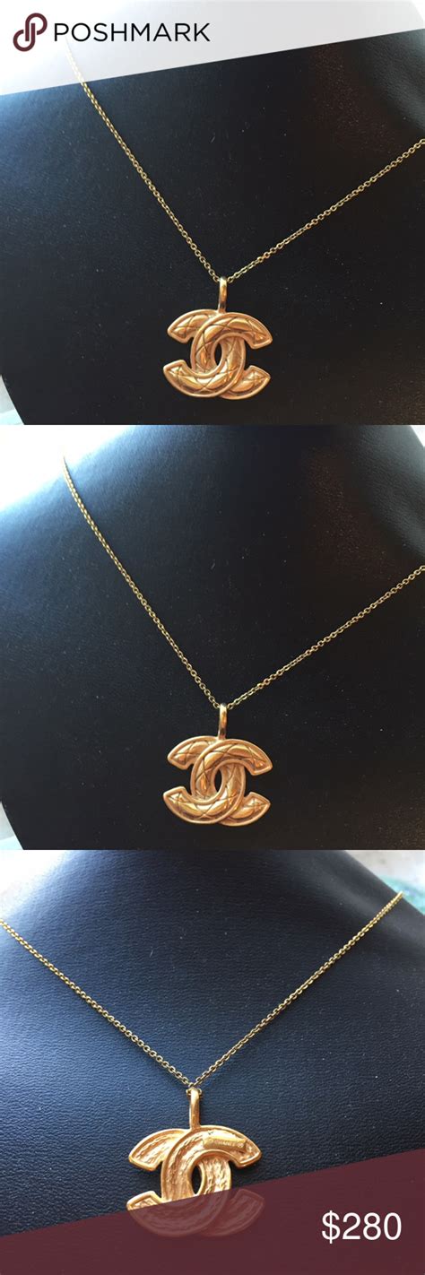 chanel gold circle pendant|authentic chanel necklace.